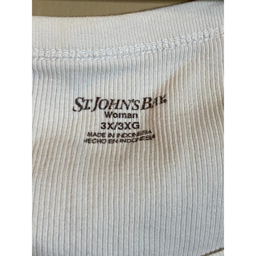 St John's Bay White Rhinestone Tank Top - Size 3X - Picture 5 of 5